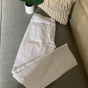 7 for all mankind white straight leg jeans